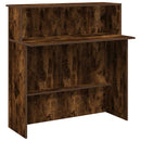 vidaXL recepciós pult füstös tölgy 100x50x103,5 cm szerelt fa