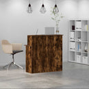 vidaXL recepciós pult füstös tölgy 100x50x103,5 cm szerelt fa