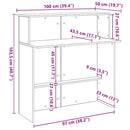 vidaXL recepciós pult füstös tölgy 100x50x103,5 cm szerelt fa