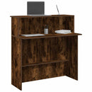 vidaXL recepciós pult füstös tölgy 100x50x103,5 cm szerelt fa