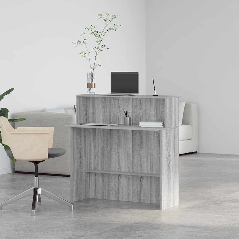 vidaXL recepciós pult szürke sonoma 100x50x103,5 cm szerelt fa
