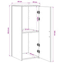 vidaXL tároló szekrény sonoma tölgy 40x45x103,5 cm szerelt fa