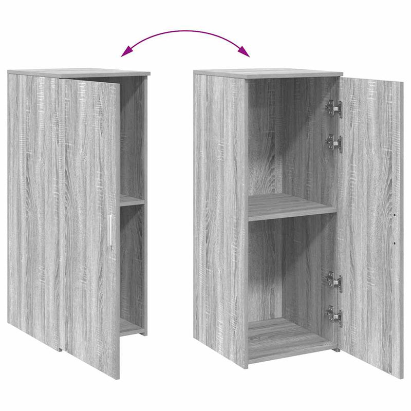 vidaXL tároló szekrény szürke sonoma 40x45x103,5 cm szerelt fa