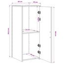 vidaXL tároló szekrény szürke sonoma 40x45x103,5 cm szerelt fa