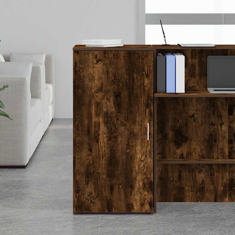 vidaXL tároló szekrény füstös tölgy 50x45x103,5 cm szerelt fa