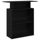 vidaXL fekete, rétegelt fa recepciós asztal 100 x 40 x 104 cm