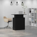 vidaXL fekete, rétegelt fa recepciós asztal 100 x 40 x 104 cm