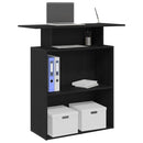 vidaXL fekete, rétegelt fa recepciós asztal 100 x 40 x 104 cm