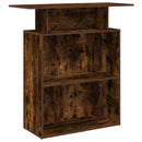 vidaXL recepciós pult füstös tölgy 100x40x104 cm szerelt fa