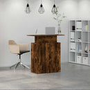 vidaXL recepciós pult füstös tölgy 100x40x104 cm szerelt fa