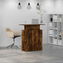 vidaXL recepciós pult füstös tölgy 100x40x104 cm szerelt fa