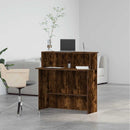 vidaXL recepciós pult füstös tölgy 100x40x104 cm szerelt fa