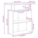 vidaXL recepciós pult füstös tölgy 100x40x104 cm szerelt fa