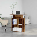vidaXL recepciós pult antik fa 100x40x104 cm szerelt fa