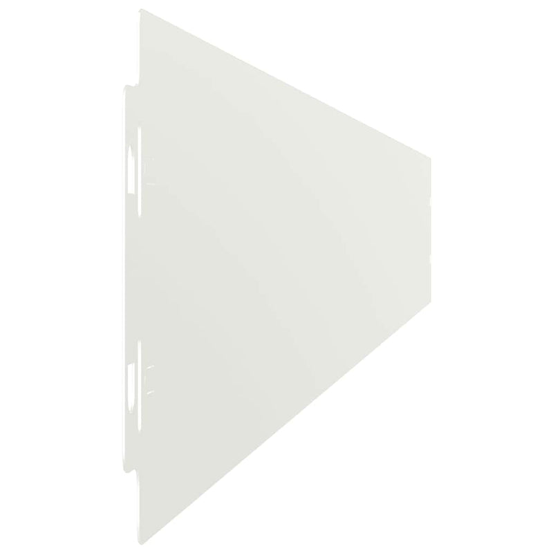 vidaXL Gyepszegélyek 10 db fehér 10x103 cm hidegen hengerelt acél