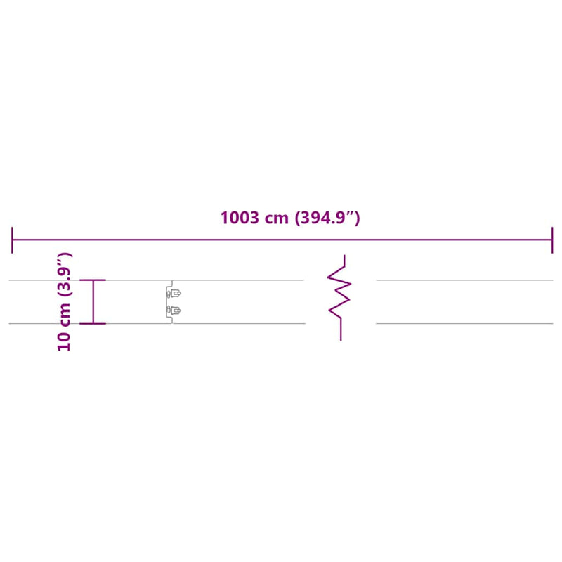 vidaXL Gyepszegélyek 10 db fehér 10x103 cm hidegen hengerelt acél