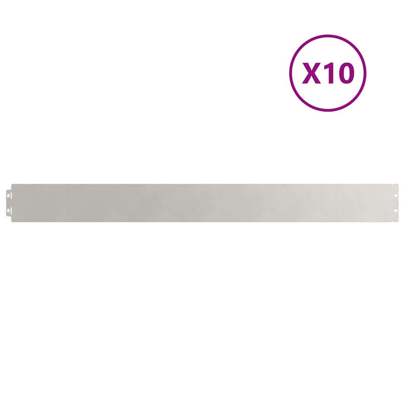 vidaXL gyepszegélyek 10 db 10x103 cm rozsdamentes acélból