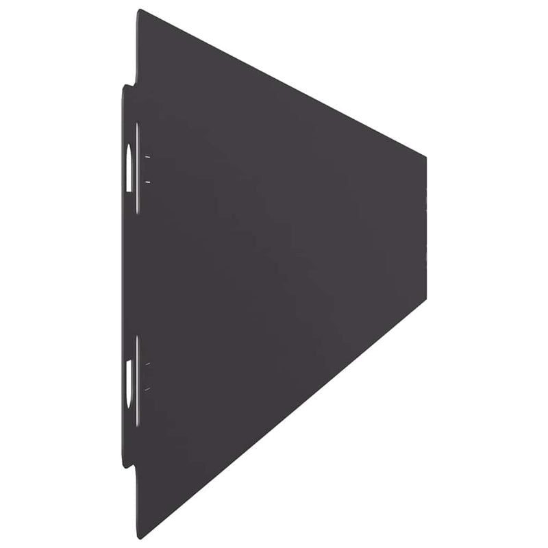 vidaXL Gyepszegélyek 50 db fekete 10x103 cm hidegen hengerelt acél