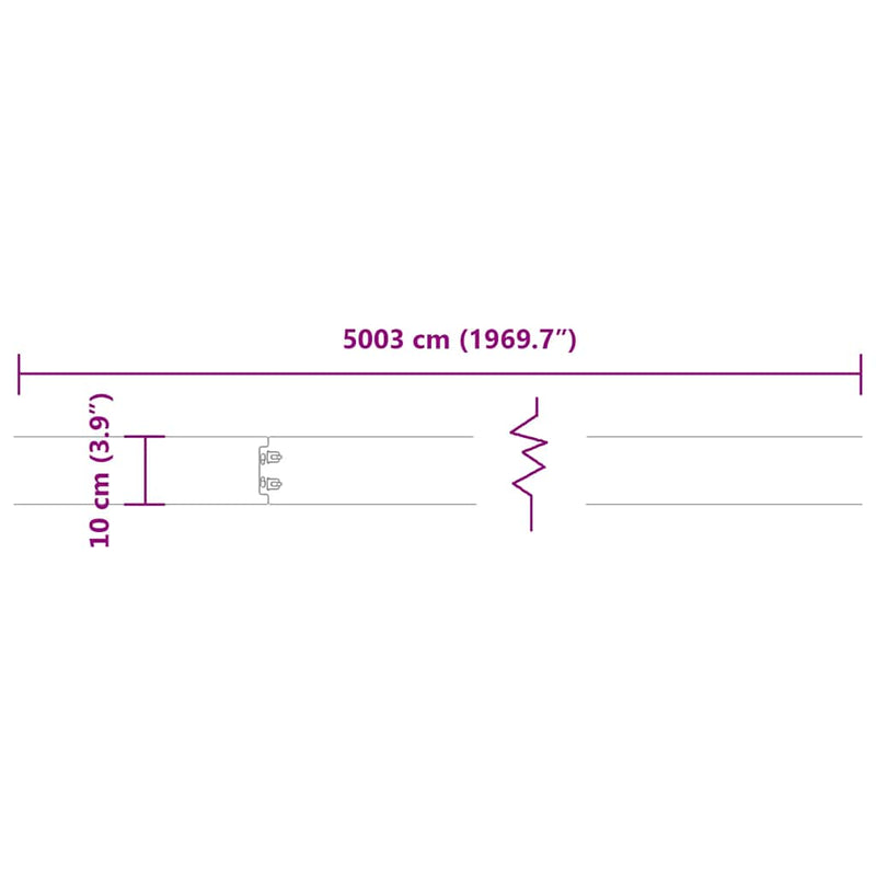 vidaXL Gyepszegélyek 50 db fehér 10x103 cm hidegen hengerelt acél