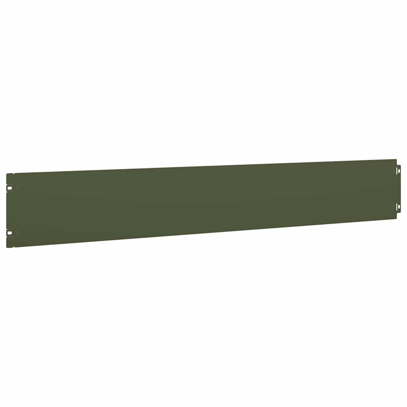 vidaXL Gyepszegélyek 50 db olajzöld 15x103 cm hidegen hengerelt acél