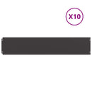 vidaXL Fűszegélyezés 10 db 20 x 103 cm Hidegen hengerelt acél Fekete