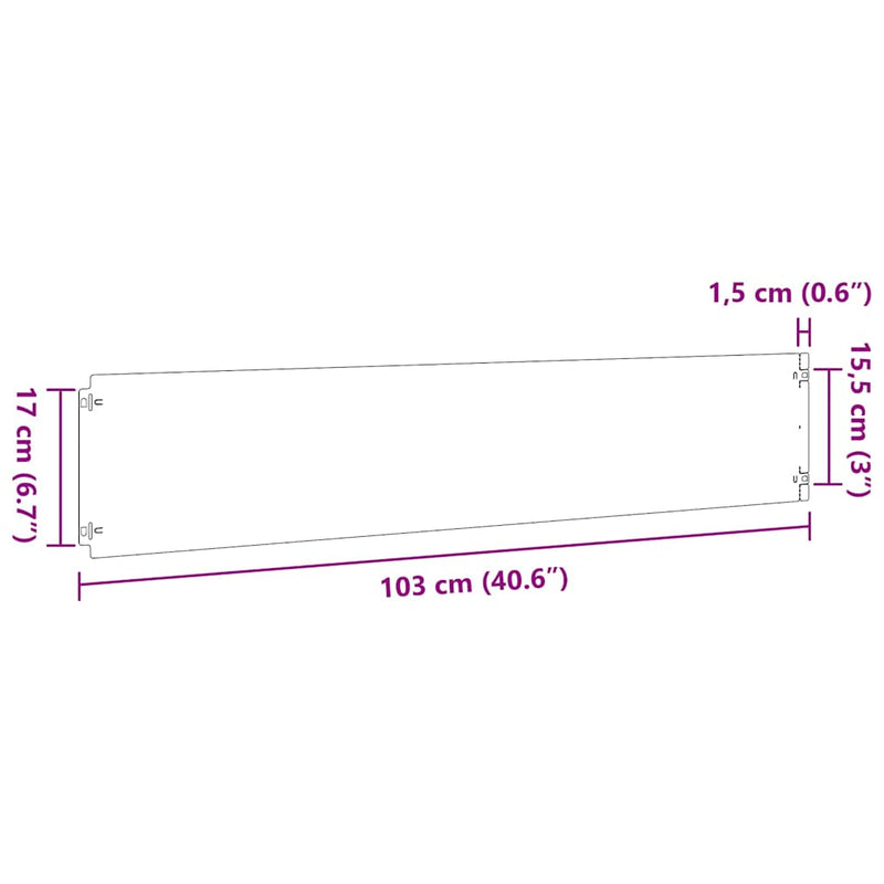 vidaXL 10 db fehér hidegen hengerelt acél gyepszegélyek 20x103 cm