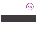 vidaXL Fűszegélyezés 30 db 20 x 103 cm Hidegen hengerelt acél Fekete