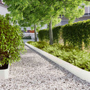 vidaXL 30 db fehér hidegen hengerelt acél gyepszegélyek 20x103 cm