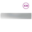 vidaXL 30 db horganyzott acélból gyepszegélyek 20x103 cm