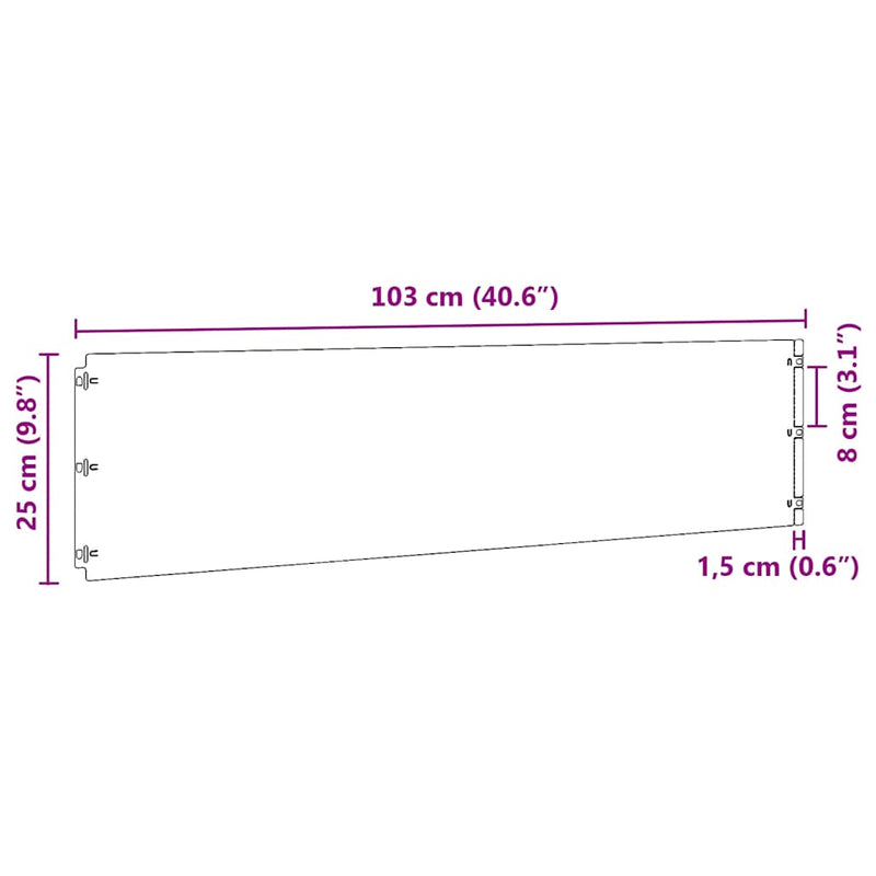 vidaXL 10 db fekete hidegen hengerelt acél gyepszegélyek 25x103 cm