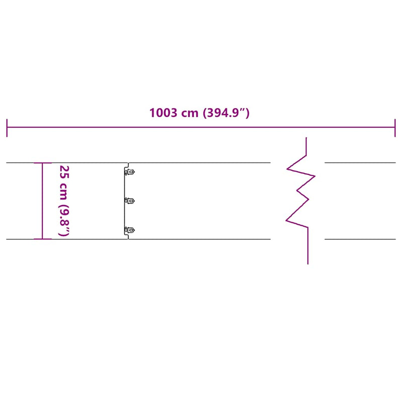 vidaXL 10 db fehér hidegen hengerelt acél gyepszegélyek 25x103 cm