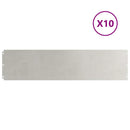 vidaXL 10 db rozsdamentes acélból gyepszegélyek 25x103 cm