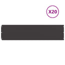 vidaXL 20 db fekete hidegen hengerelt acél gyepszegélyek 25x103 cm