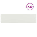 vidaXL 20 db fehér hidegen hengerelt acél gyepszegélyek 25x103 cm