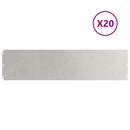 vidaXL 20 db rozsdamentes acélból gyepszegélyek 25x103 cm