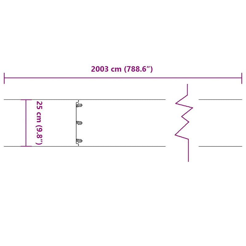 vidaXL 20 db rozsdamentes acélból gyepszegélyek 25x103 cm