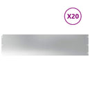 vidaXL 20 db horganyzott acélból gyepszegélyek 25x103 cm