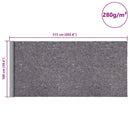 vidaXL Csúszásmentes festékszövet 2 db 5 m 280 g/m² Szürke