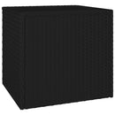 vidaXL 3 db fekete polyrattan kerti kisasztal