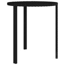vidaXL 3 db fekete polyrattan kerti kisasztal