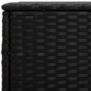 vidaXL 3 db fekete polyrattan kerti kisasztal