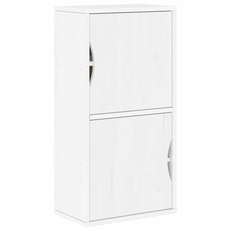 vidaXL oldalsó szekrény ODDA fehér 40x24x79 cm tömörfa fenyőfa