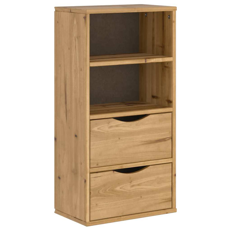 vidaXL ODDA tömörfa fenyőfa fiókos oldalsó szekrény 40x24x79 cm
