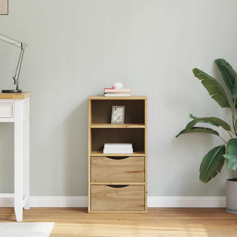 vidaXL ODDA tömörfa fenyőfa fiókos oldalsó szekrény 40x24x79 cm