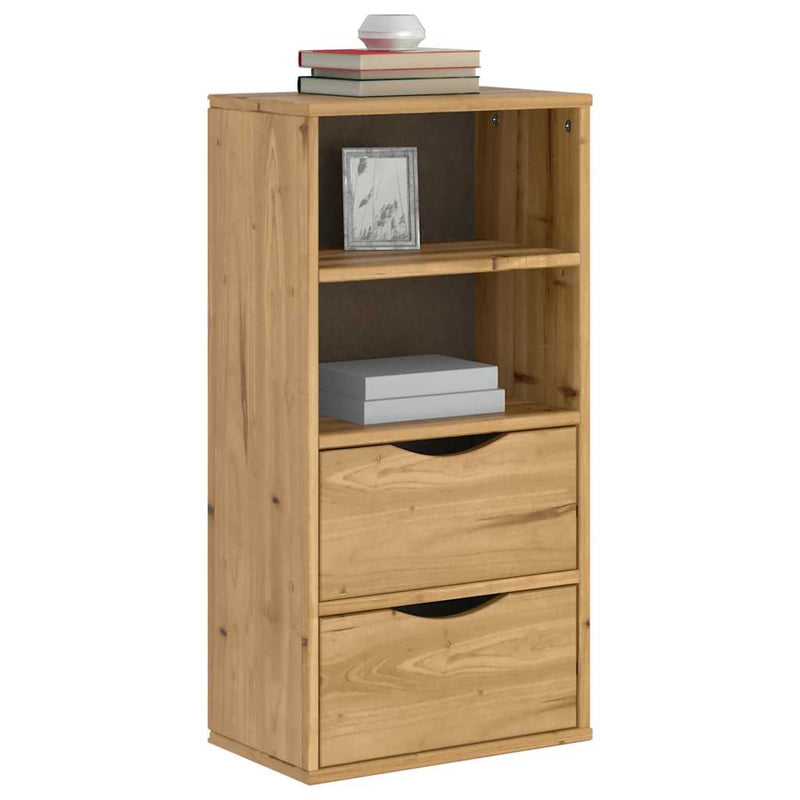vidaXL ODDA tömörfa fenyőfa fiókos oldalsó szekrény 40x24x79 cm