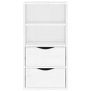 vidaXL ODDA tömörfa fenyőfa fiókos oldalsó szekrény fehér 40x24x79 cm