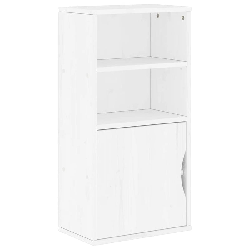 vidaXL oldalsó szekrény ODDA fehér 40x24x79 cm tömörfa fenyőfa