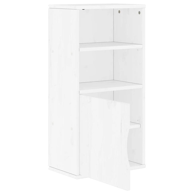 vidaXL oldalsó szekrény ODDA fehér 40x24x79 cm tömörfa fenyőfa