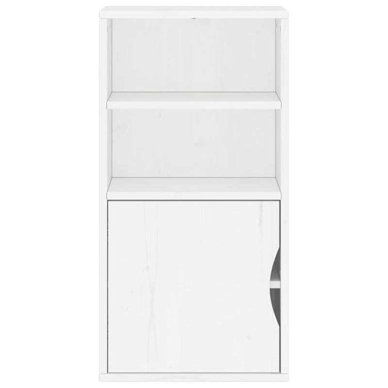 vidaXL oldalsó szekrény ODDA fehér 40x24x79 cm tömörfa fenyőfa