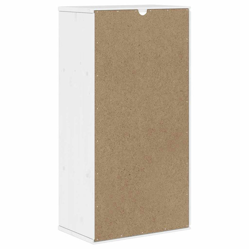 vidaXL oldalsó szekrény ODDA fehér 40x24x79 cm tömörfa fenyőfa